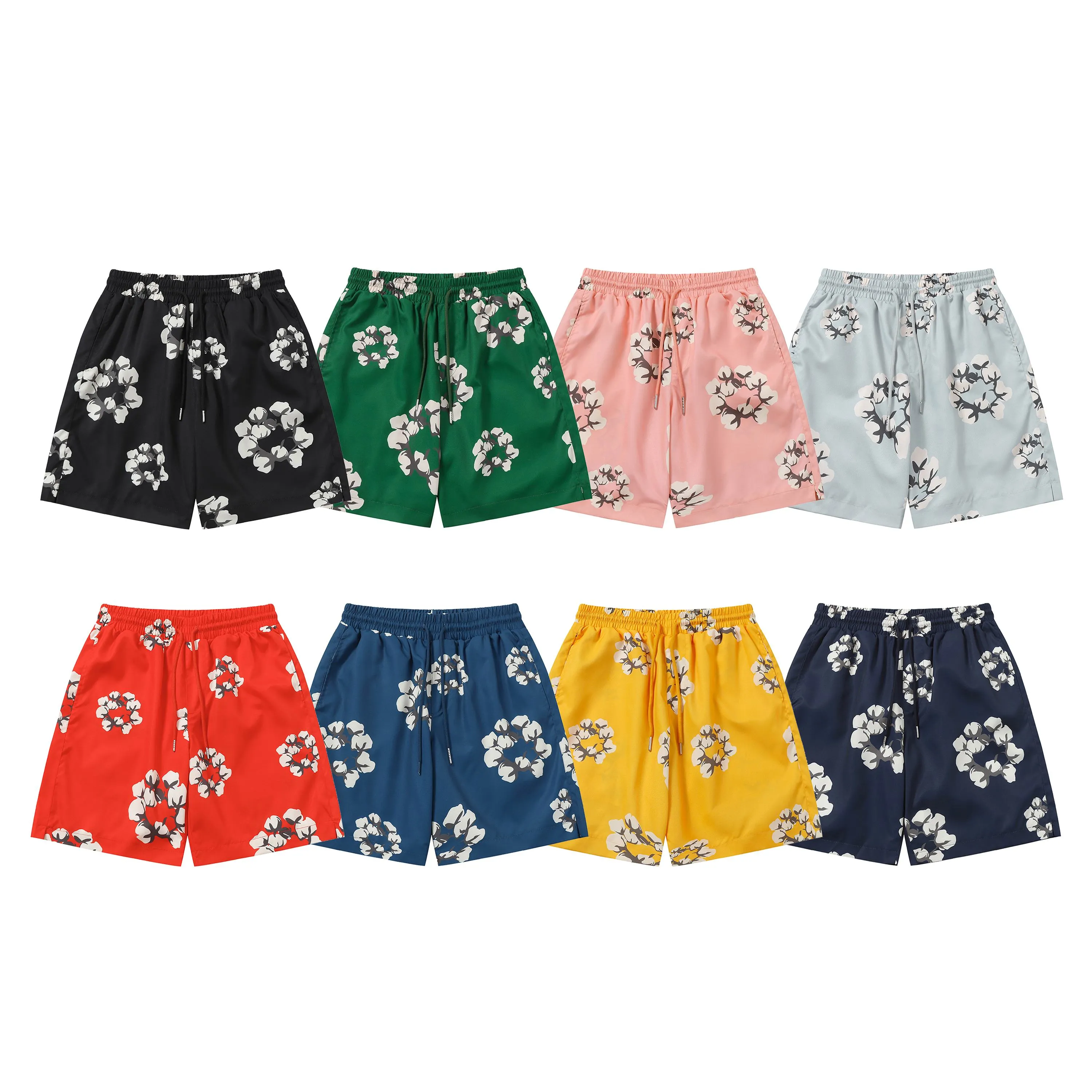 8615 DENIM TEARS Kapok European and American trendy brand high-quality shirt 🏖Set Color Black Gray Red Yellow Green Royal Blue Pink Peacock Blue Size S-XL